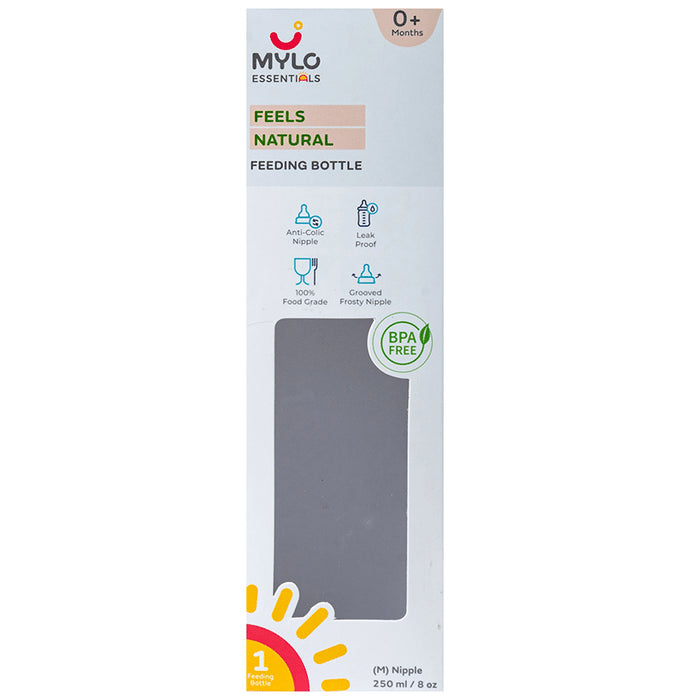 Mylo Essentials Feels Natural Feeding Bottle Medium Nipple Orange - Nibasu