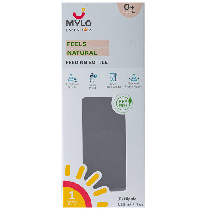 Mylo Essentials Feels Natural Feeding Bottle Pink Small Nipple - Nibasu