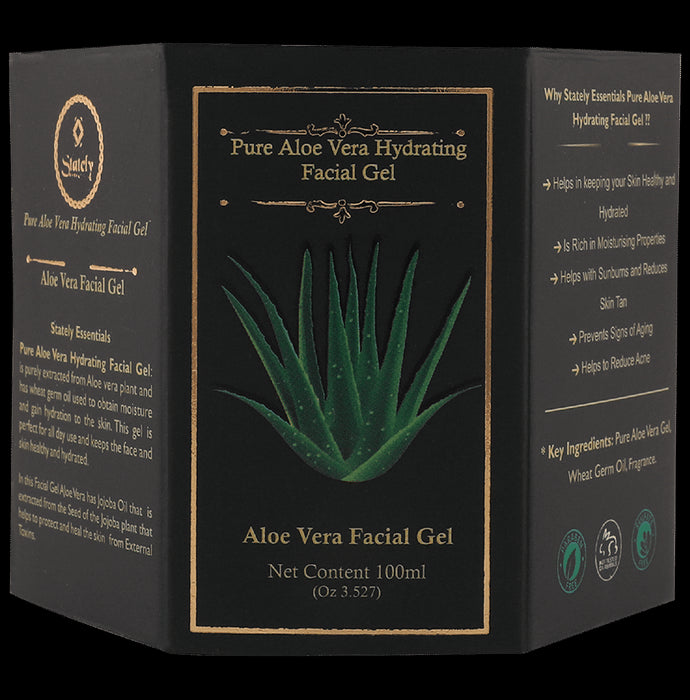 Stately Essentials Pure Aloe Vera Hydrating Facial Gel - Nibasu