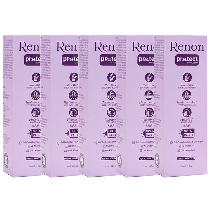 Renon Protect Sunscreen SPF 50 PA+++ (50gm Each) - Nibasu