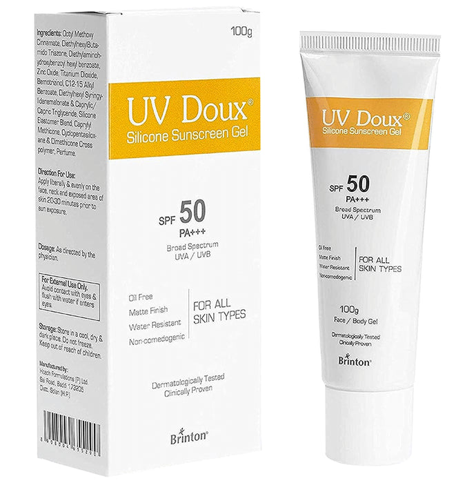 UV Doux Silicone Sunscreen Gel SPF 50 PA+++ | Oil-Free, Matte Finish & Water-Resistant - Nibasu