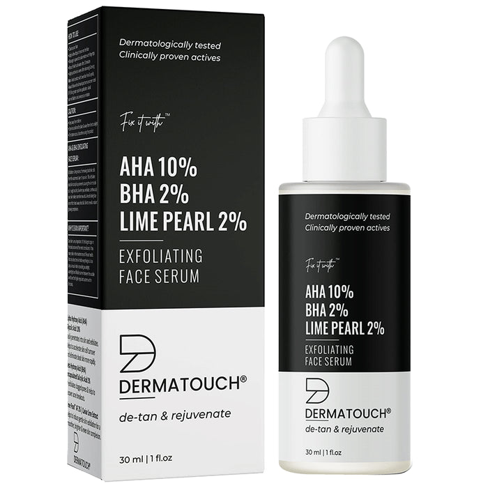 Dermatouch AHA 10% BHA 2% Lime Pearl 2% Exfoliating Face Serum - Nibasu