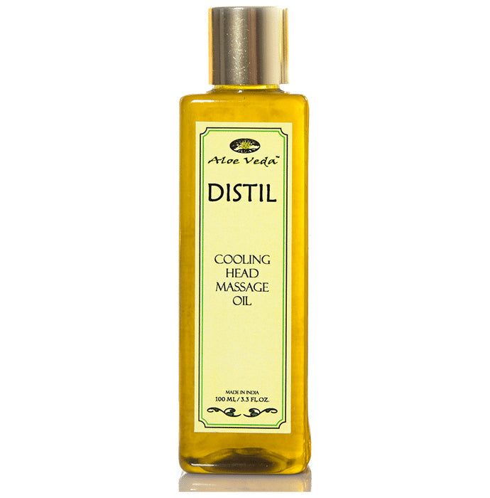 Aloe Veda Distil Cooling Head Massage Oil - Nibasu
