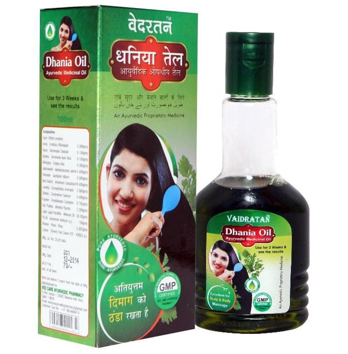 Vaidratan Dhania Ayurvedic Medicinal Oil - Nibasu