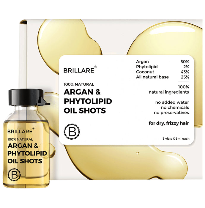 Brillare 100% Natural Argan & Phytolipid Oil Shots (6ml Each) - Nibasu