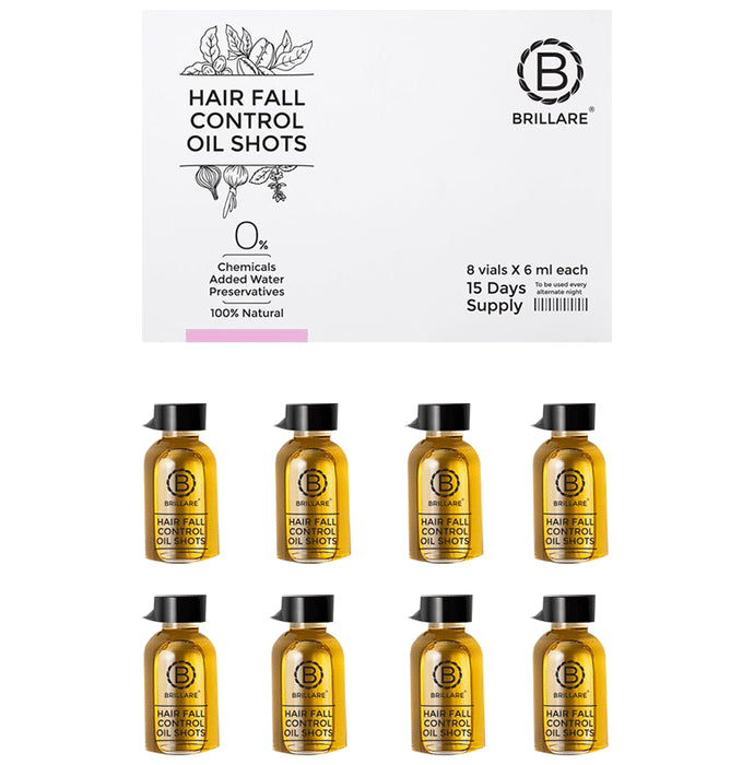 Brillare Hair Fall Control Oil Shots (6ml Each) - Nibasu