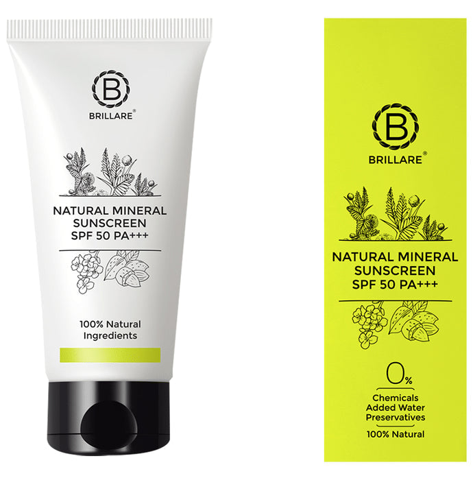 Brillare Natural Mineral Sunscreen SPF 50 PA+++ - Nibasu