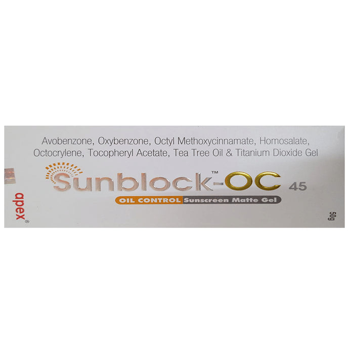 Sunblock-OC 45 Oil Control Sunscreen | SPF 45 PA+++ Matte Gel - Nibasu