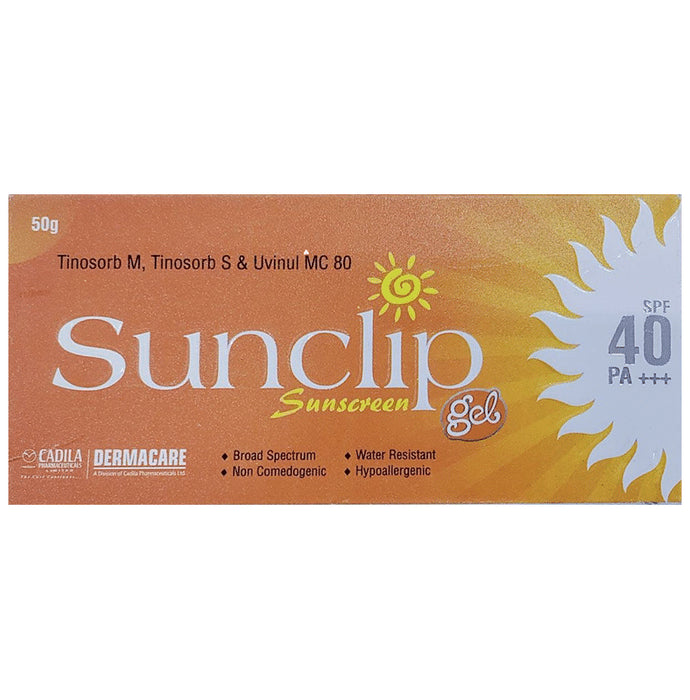 Sunclip Broad Spectrum Sunscreen SPF 40 | Water-Resistant & Hypoallergenic Gel - Nibasu
