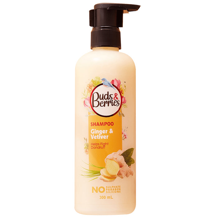 Buds & Berries Dandruff Control Shampoo Ginger and Vetiver - Nibasu