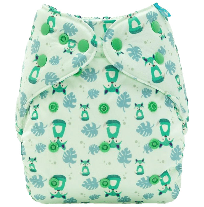 Bumberry Adjustable Reusable Cloth Diaper Cover Without Inserts Fuzzy Fox - Nibasu