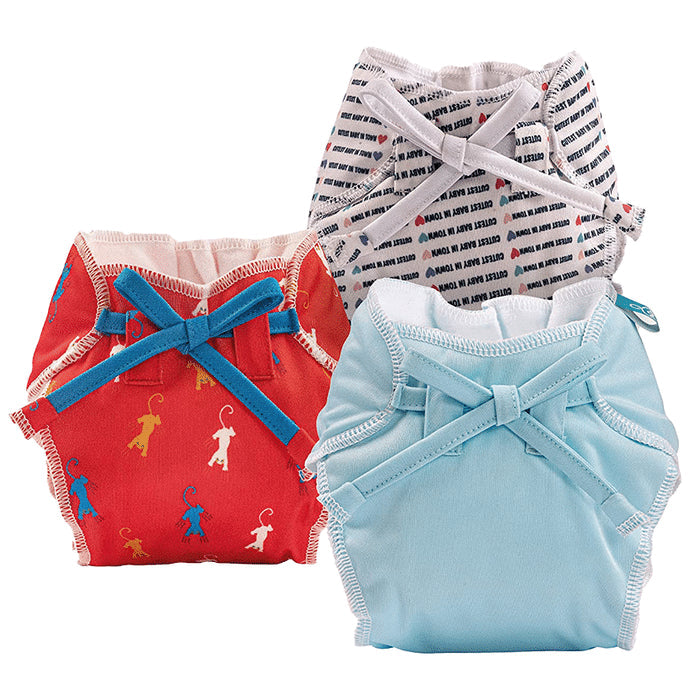 Bumberry Baby Smart Nappy Leak Proof Reusable & Adjustable Cloth Diaper for Newborn Baby Blue, Catscape, Cute Baby Print - Nibasu