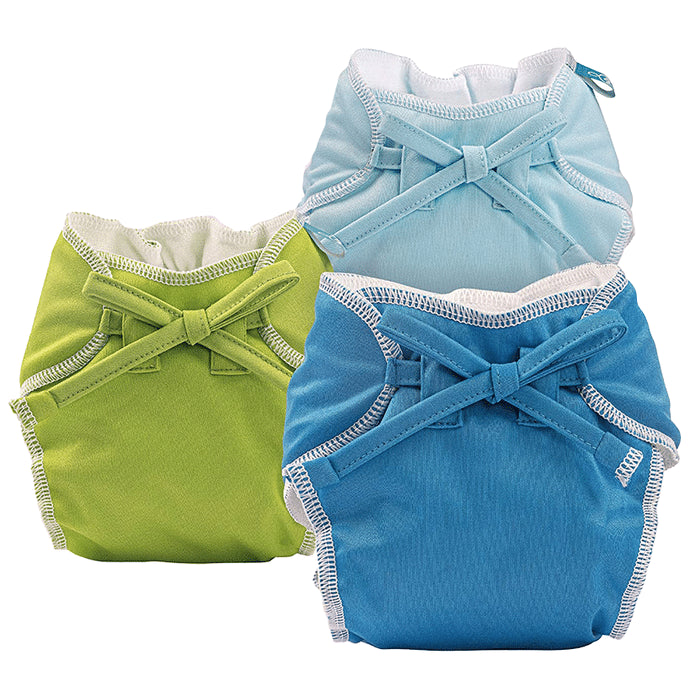 Bumberry Baby Smart Nappy Leak Proof Reusable & Adjustable Cloth Diaper for Newborn Oceanic Blue, Baby Blue, Deep Green - Nibasu