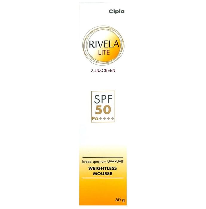 Rivela Lite Weightless Mousse Broad Spectrum UVA/UVB Sunscreen | SPF 50 - Nibasu