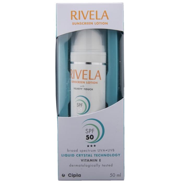 Rivela Sunscreen with Vitamin E | Broad Spectrum UVA/UVB Lotion SPF 50 - Nibasu