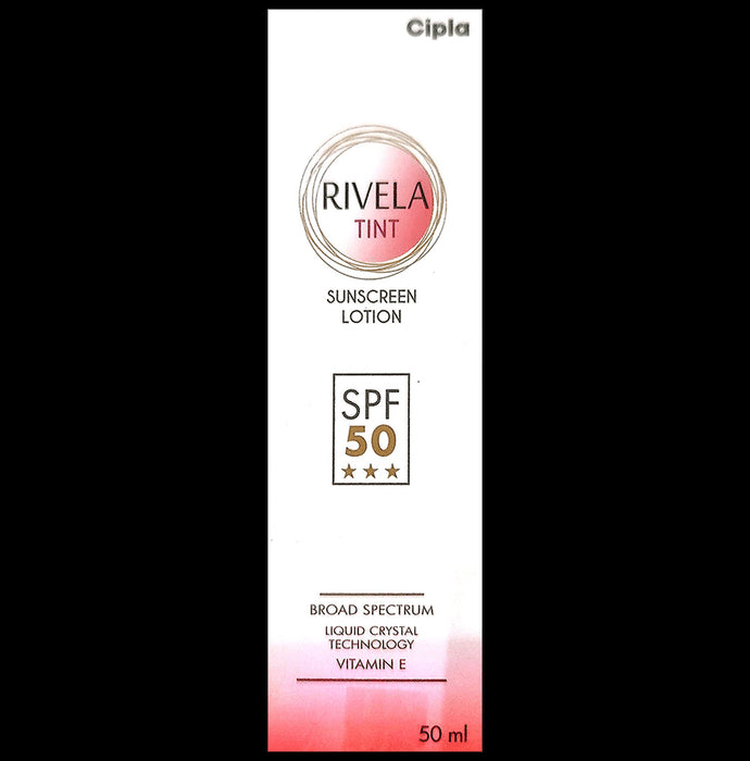 Rivela Tint Sunscreen SPF 50 with Vitamin E | Broad Spectrum Protection Lotion - Nibasu