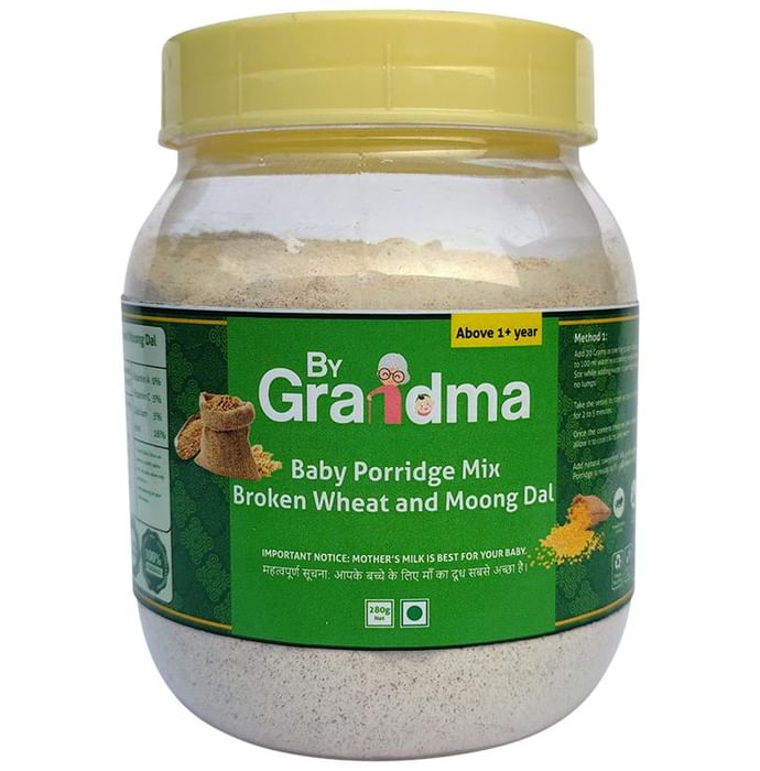 ByGrandma Baby Porridge Mix Above 1+ Years Broken Wheat & Moong Dal - Nibasu