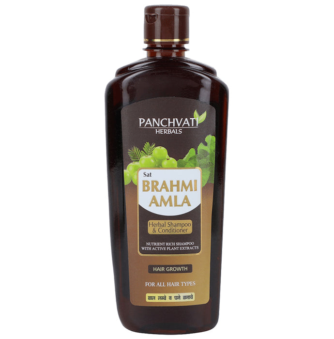 Panchvati Herbals Sat Brahmi Amla Herbal Shampoo & Conditioner - Nibasu