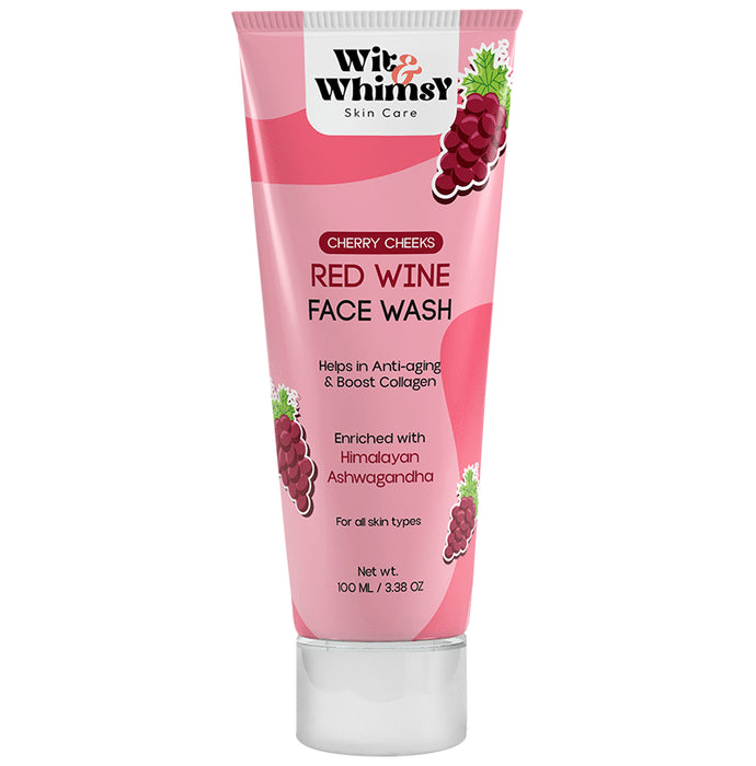 Wit and Whimsy Cherry Cheeks Face Wash Red Wine - Nibasu