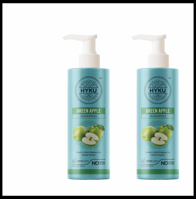 Hyku Green Apple Shampoo (100ml Each) - Nibasu
