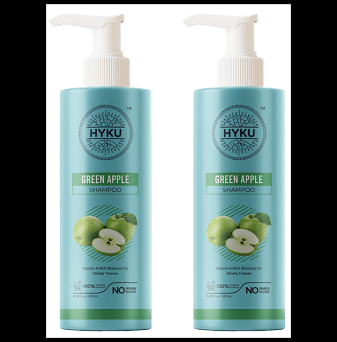 Hyku Green Apple Shampoo (200ml Each) - Nibasu