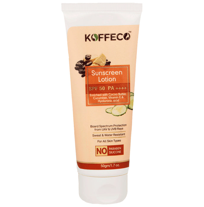 Koffeco Sunscreen SPF 50 PA++++ Lotion - Nibasu