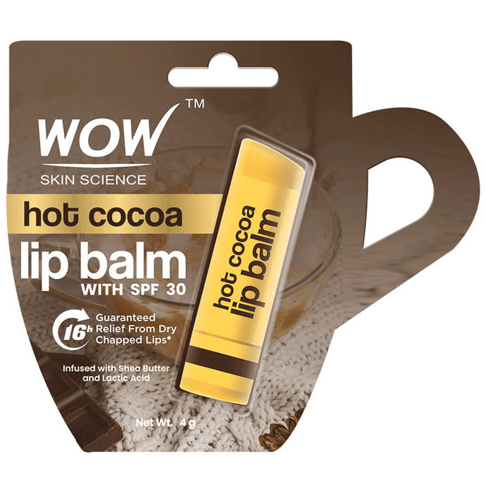 WOW Life Science Hot Cocoa Lip Balm with SPF 30 - Nibasu