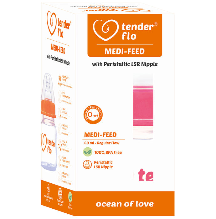 Tender flo Medi-Feed Bottle Pink - Nibasu