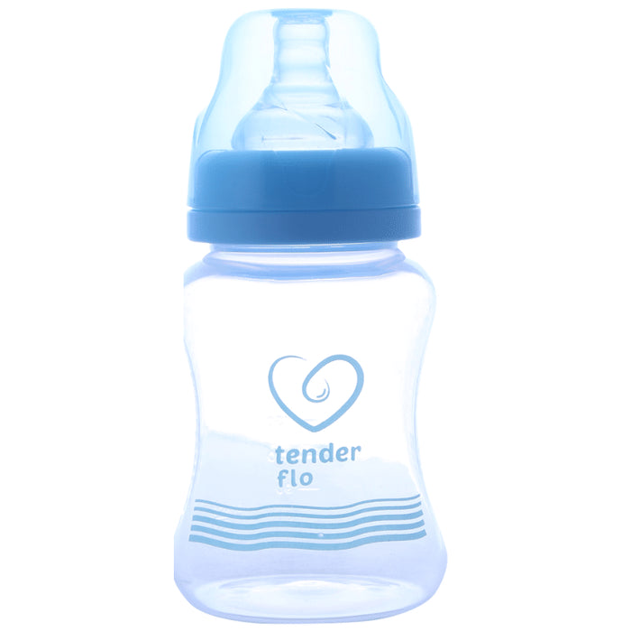 Tender flo Wide Mouth Feeding Bottle Blue - Nibasu