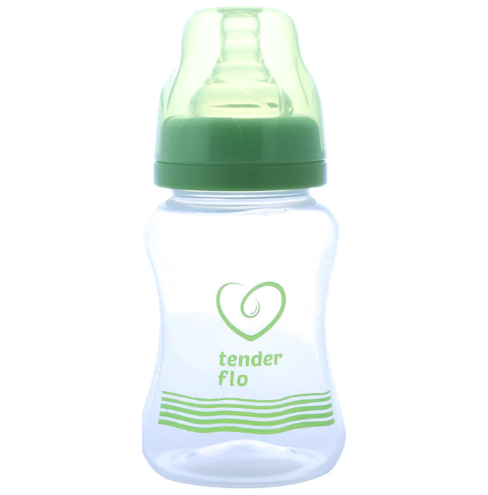 Tender flo Wide Mouth Feeding Bottle Green - Nibasu