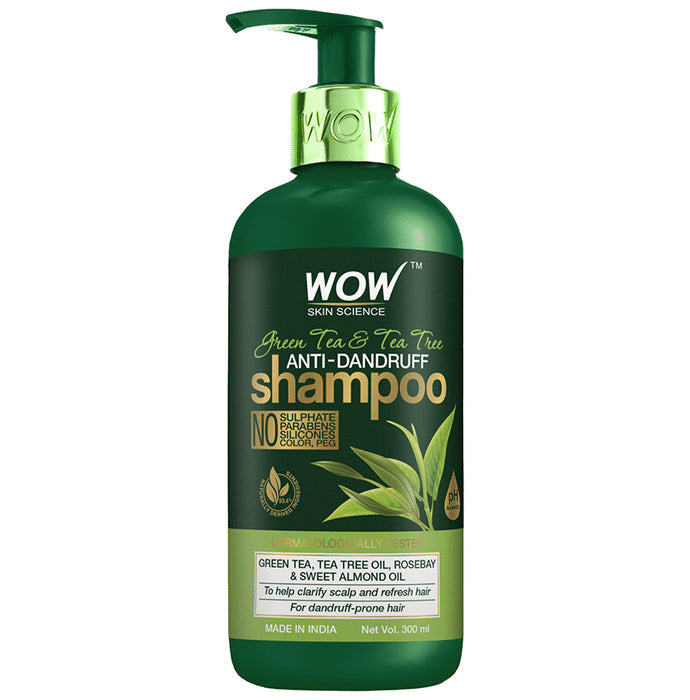 WOW Skin Science Green Tea & Tea Tree Oil Shampoo - Nibasu