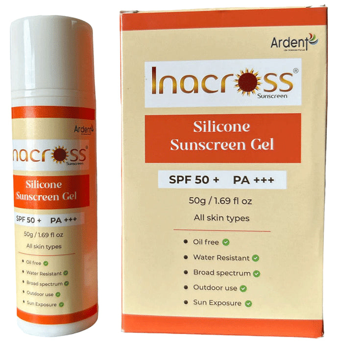 Inacross Silicone Sunscreen Gel SPF 50+ PA+++ - Nibasu