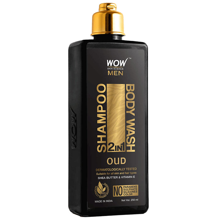 WOW Skin Science Men Oud 2 In 1 Shampoo + Body Wash - Nibasu
