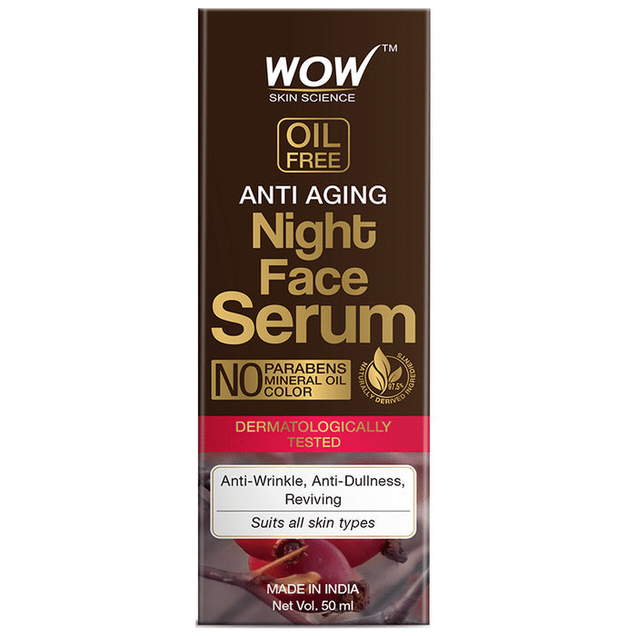 WOW Skin Science Oil Free Anti Aging Night Face Serum - Nibasu