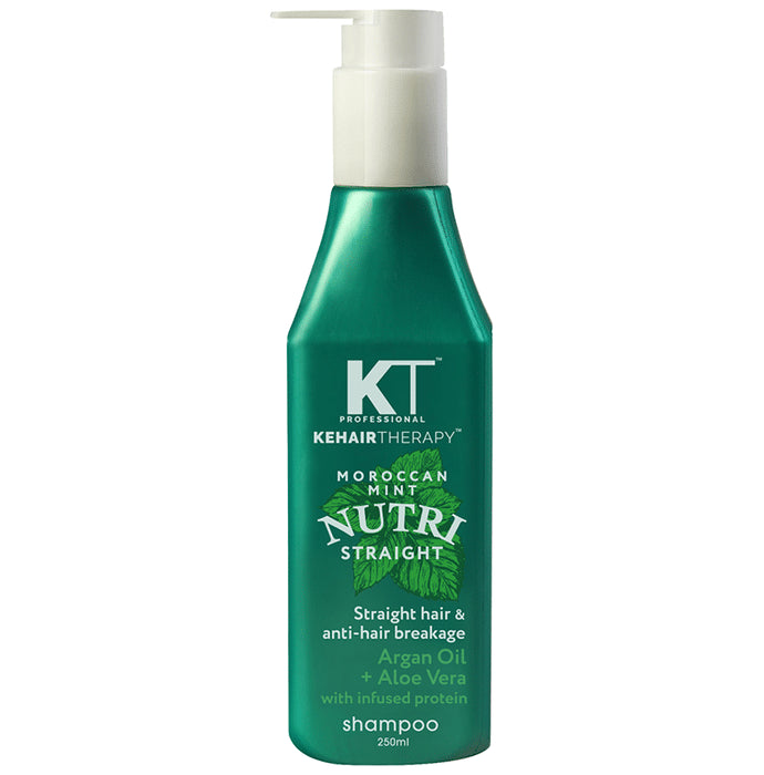 KT Professional Kehair Therapy Moroccan Mint Nutri Straight Shampoo - Nibasu