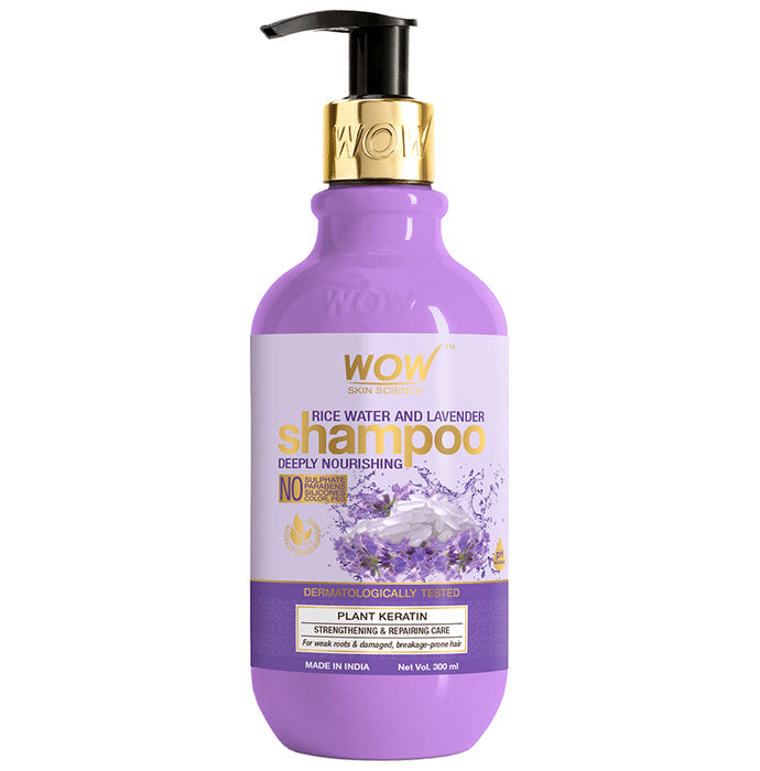 WOW Skin Science Rice Water & Lavender Shampoo - Nibasu