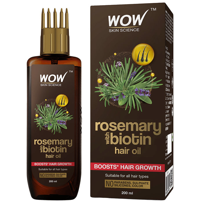 WOW Skin Science Rosemary with Biotin Hair Oil - Nibasu