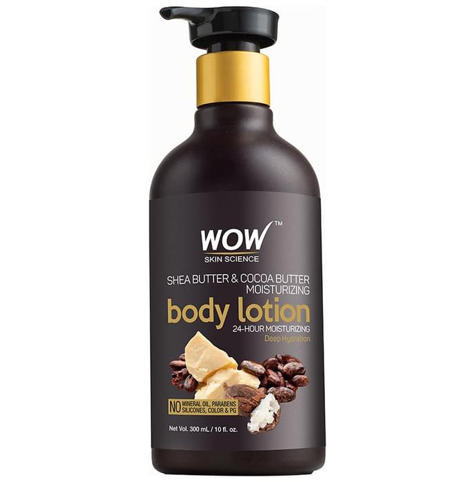 WOW Skin Science Shea Butter & Cocoa Butter Moisturizing Body Lotion - Nibasu