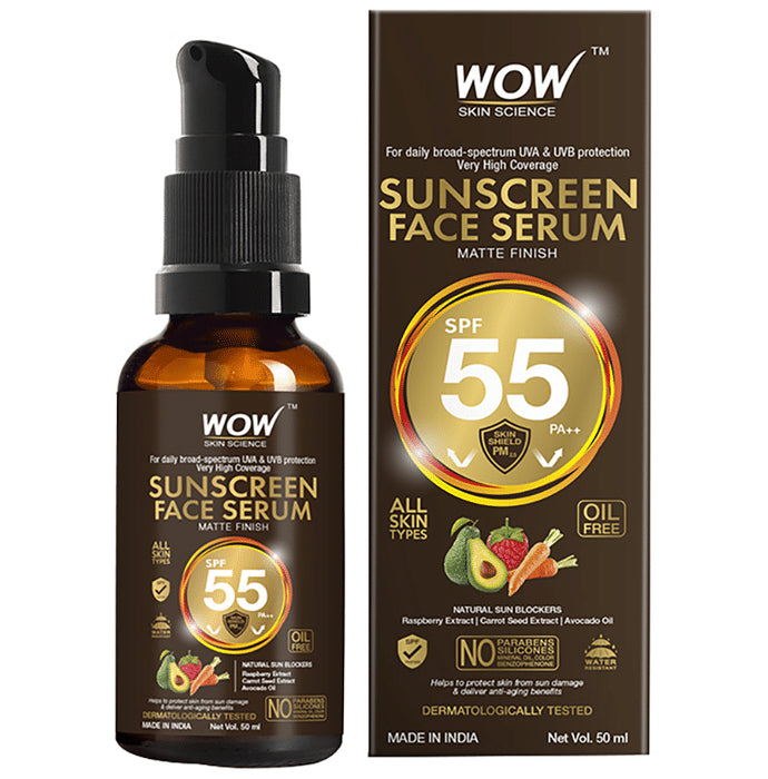 WOW Skin Science Sun Screen Face Serum SPF 50 PA++ - Nibasu