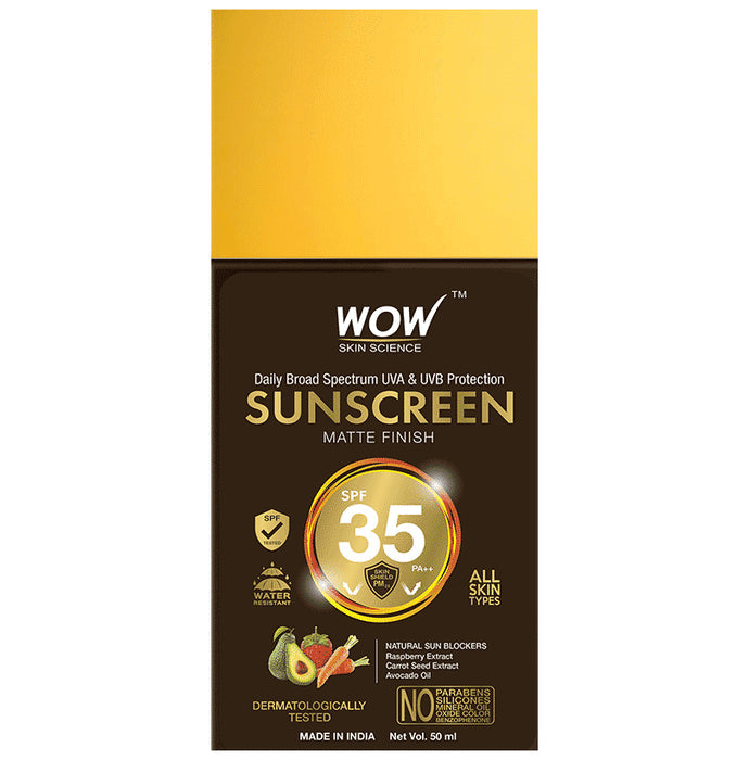 WOW Skin Science Sunscreen Matte Finish SPF 35 PA++ - Nibasu