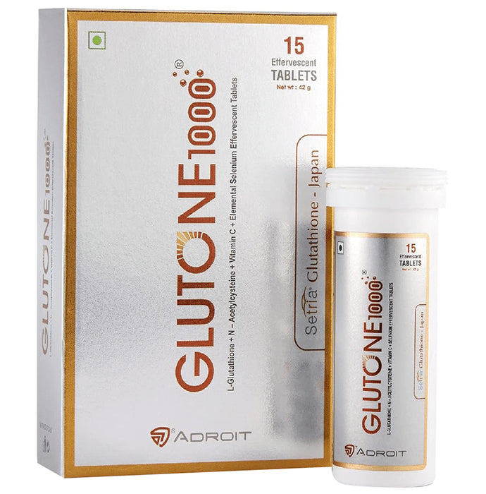 Glutone 1000(15 Effervescent Tablets Each) - Nibasu