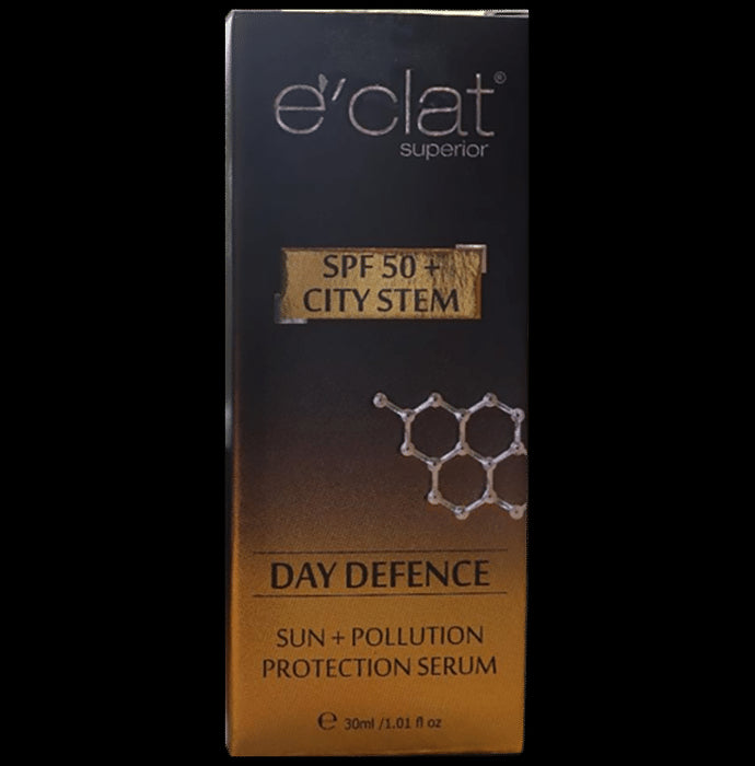 e’clat Superior Day Defence Sun + Pollution Protection Sunscreen Serum SPF 50+ - Nibasu