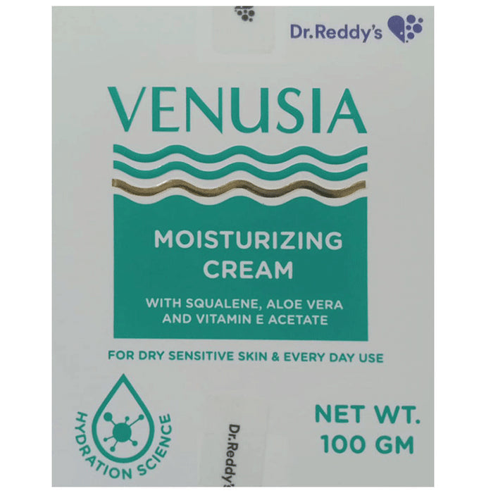 Venusia Moisturizing Cream with Squalene, Aloe Vera & Vitamin E | Face Care Product for Dry & Sensitive Skin - Nibasu