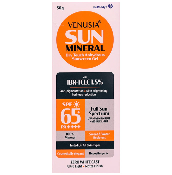 Venusia Sun Mineral Sunscreen Gel SPF 65+ PA++++ - Nibasu