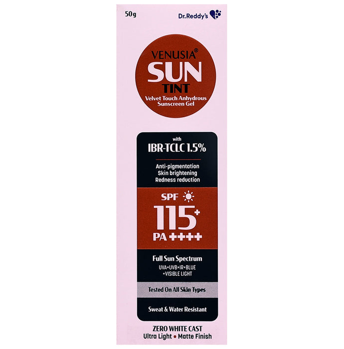Venusia Sun Tint Velvet Touch Sunscreen Gel SPF 115+ PA++++ - Nibasu