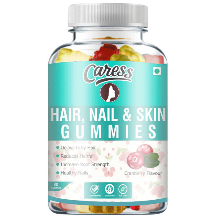 Caress Hair Nail & Skin Gummy Cranberry - Nibasu