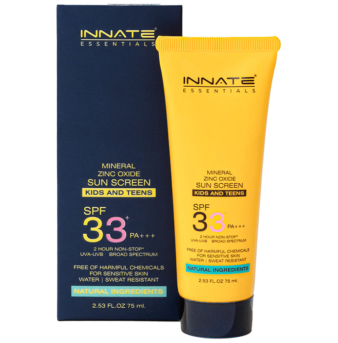 Innate Mineral Zinc Oxide Sun Screen Kids & Teens SPF 33+ PA +++ - Nibasu
