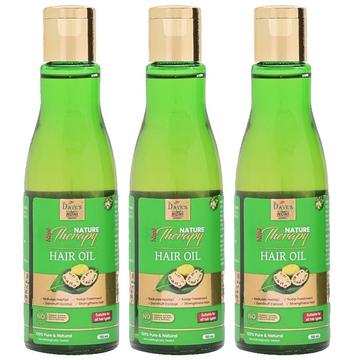 The Dave's Noni Pure & Natural Nature Therapy Hair Oil (110ml Each) - Nibasu