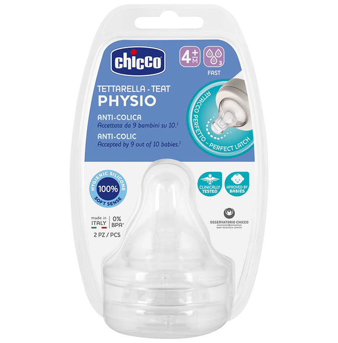 Chicco 4M+ Tettarella-Teat Physio Silicone Nipple - Nibasu