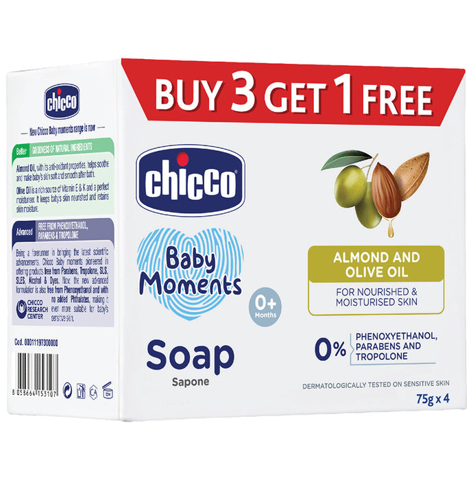 Chicco Baby Moments Soap 75g Buy 3 Get 1 Free - Nibasu
